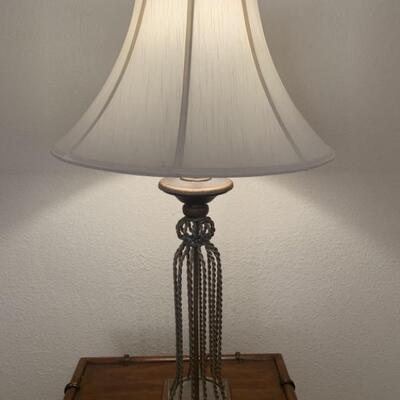 Twisted Metal Table Lamp with Shade