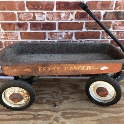 Vintage Texas Ranger Red Wagon, as is
