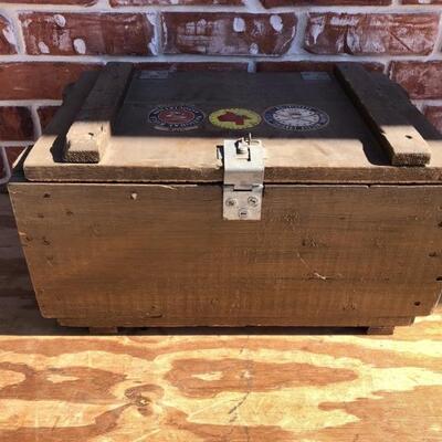 Antique Wooden Tool Box, 12x21x13