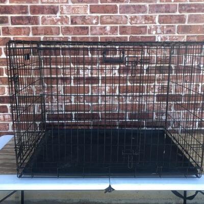 Large Metal Dog Crate is 42x27x28