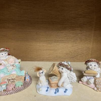 (3) Dreamsicles Ceramic Figurines: 1-Santa’s Elves