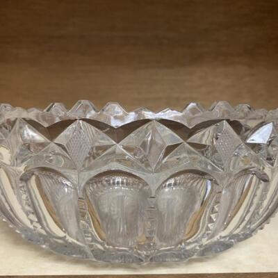 Shallow Crystal Fruit Bowl is 9in Diameter x 3in H