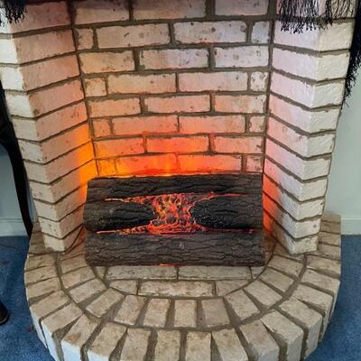 Vintage, Electric Faux Fireplace Logs w/motion lighting