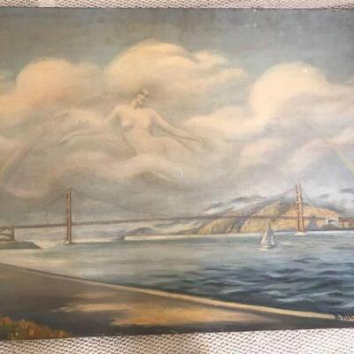 Original Oil by M.B. Richter, Painted for 1939 Worlds Fair 2nd one