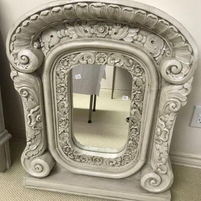 Antique Hand Carved Mirror