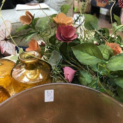 Assorted vases and dried flowers