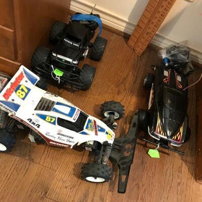 Assortment of remote control cars