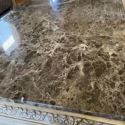 Schnadig Empire Collection Marble Top Rectangular Coffee Table Furniture retail $1500 on sale for $425