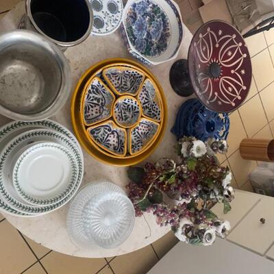 LOTS OF GREAT VINTAGE TO NOW DISHES, KITCHEN ITEMS, & DECOR!
