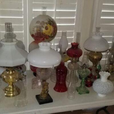 vintage and antique oil lamps
