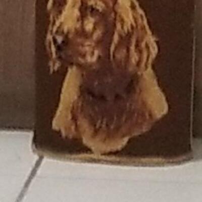 needle point dog trash can