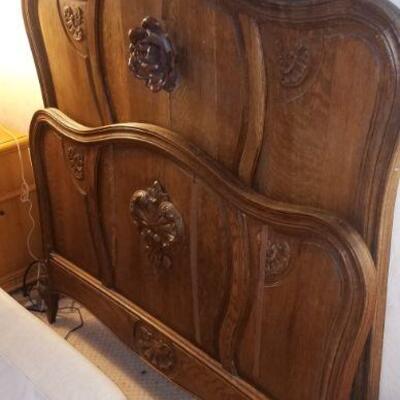 antique walnut double bed