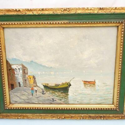 MID CENTURY OIL FISHING BOATS