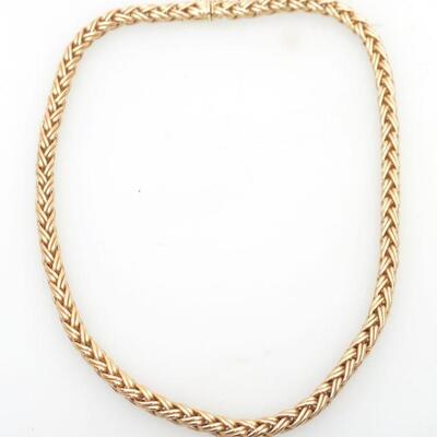 14KT GOLD DOUBLE WHEAT CHAIN NECKLACE (51.60 GRAMS)
