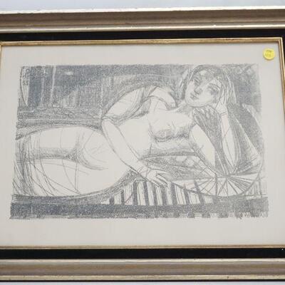 CUBIST NUDE 1955 PRINT
