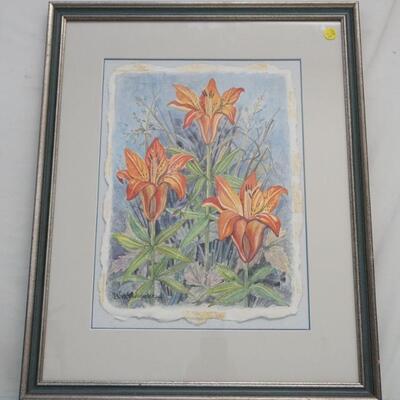 BARBARA VAN WINKELEN WATERCOLOR TIGER LILIES