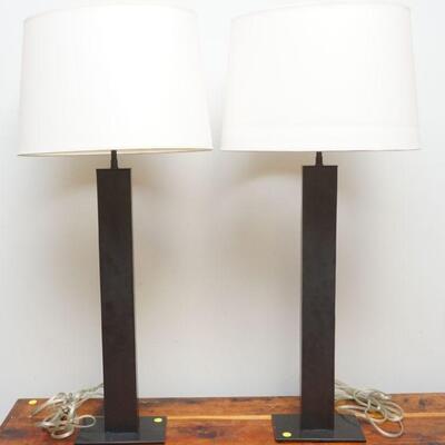 PAIR VISUAL COMFORT IRON TABLE LAMPS