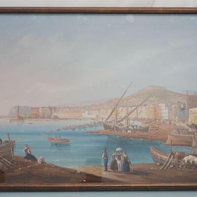19th c ITALIAN SCHOOL SAN VINCENZO GOUACHE