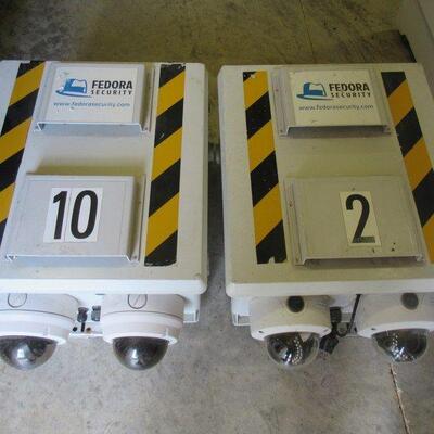 2 INDUSTRIAL SECURITY CAMERAS WITH CABINETS