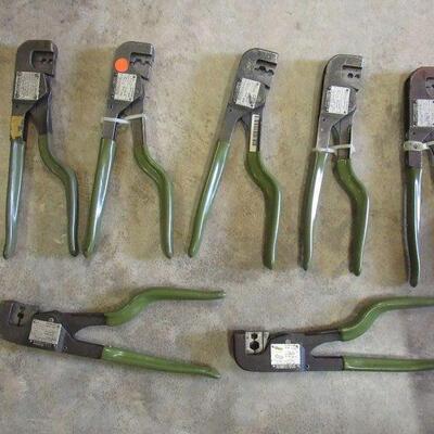 THOMAS & BETTS ASSORTED AIRCRAFT AVIATION AREOSPACE CRIMPING TOOLS