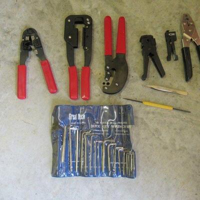  CABLE FITTING CRIMPING TOOLS AND HEX KEY WRENCH SET