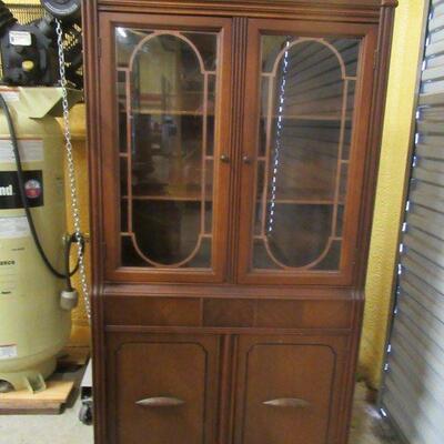 VINTAGE ART DECO MID CENTURY HUTCH CABINET CUPBOARD