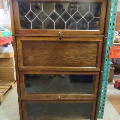 WOOD BARRISTER LAWYER BOOKCASE CABINET SHOWCASE
