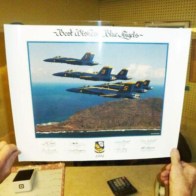 Blue Angels with signatures