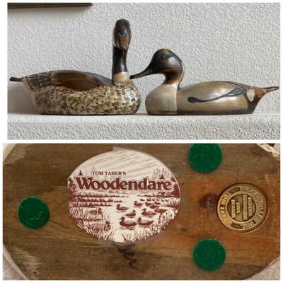 Vintage Tom Taber wooden ducks