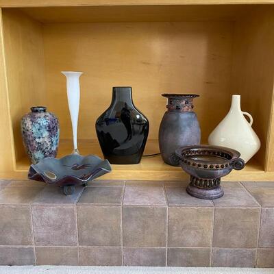 Wonderful Variety of pottery and glass decor 