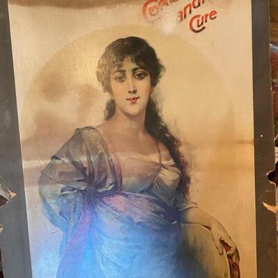 Antique Advertising Coke Dandruff Cure, as found