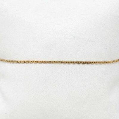 #1052 • 14K Gold Filled Bracelet Chain Measures Approx: 7