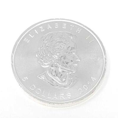#803 • 1 oz 2014 Canadian Maple Leaf .9999 Pure Silver Coin