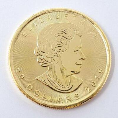 #700 • 1oz 2016 Canadian $50 .9999 Gold Leaf Coin