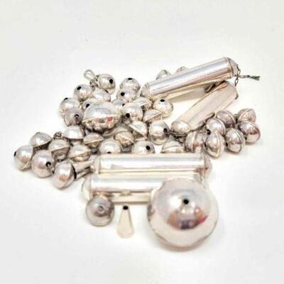 #1301 • Native American Sterling Silver Pawn Beads