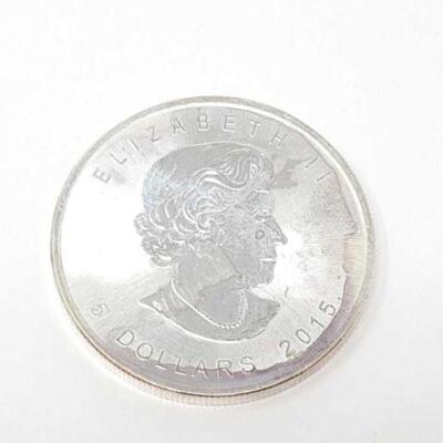 #784 • 1 oz 2015 Canadian Maple Leaf .9999 Pure Silver 