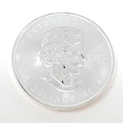 #814 • 1 oz 2014 Canadian Maple Leaf .9999 Pure Silver Coin