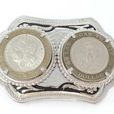 Twenty Dollar Las Vegas Coin Belt Buckle.