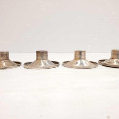 #1048 • Sterling Silver Candle Holder Inserts, 45.9g