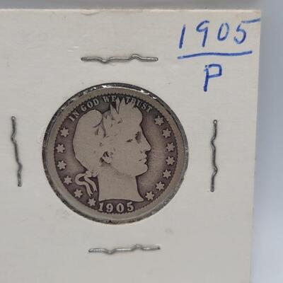 1905-P Barber Quarter Dollar