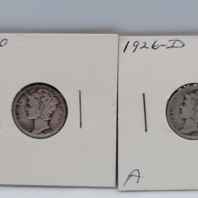 1926-D & 1930 Mercury Dimes