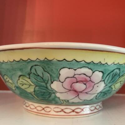 Vintage Chinese 8in Soft Paste Porcelain Bowl