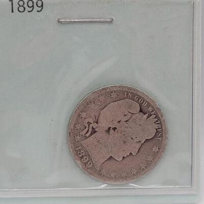 1899 Barber Quarter Dollar
