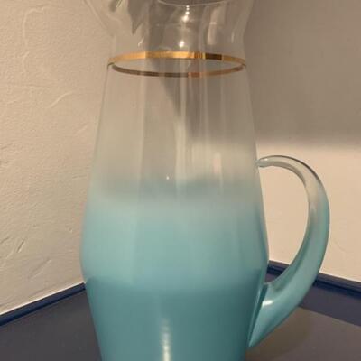 Mid Century Blendo Aqua Blue 11.5in Pitcher