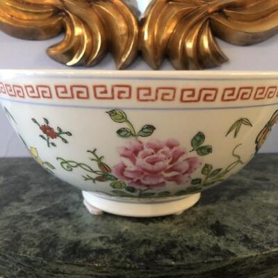 Hand Painted Oriental Centerpiece Bowl from Macau