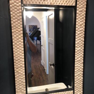Unique Dimensional Wall Mirror is 24in w x 36in h