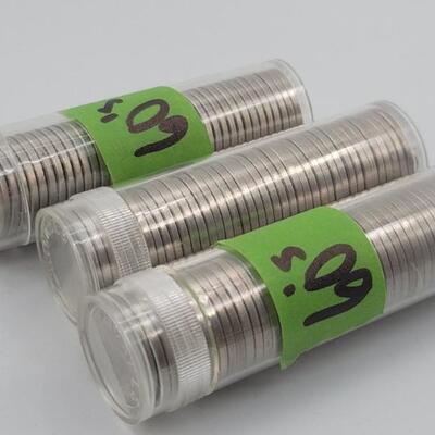 (3) Rolls Nickels 1960's