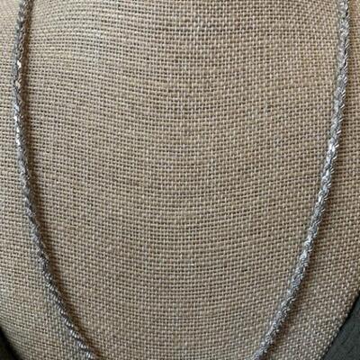 24in Sterling Silver Thick Rope Chain Necklace