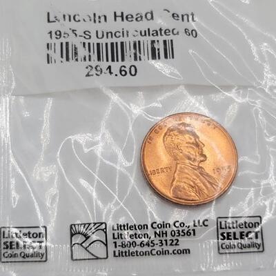 1955 Lincoln Head Cent, Uncirculated-60