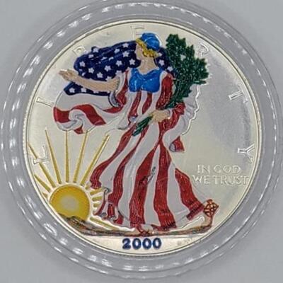 2000 American Silver Eagle is 1oz. of .999 Silver